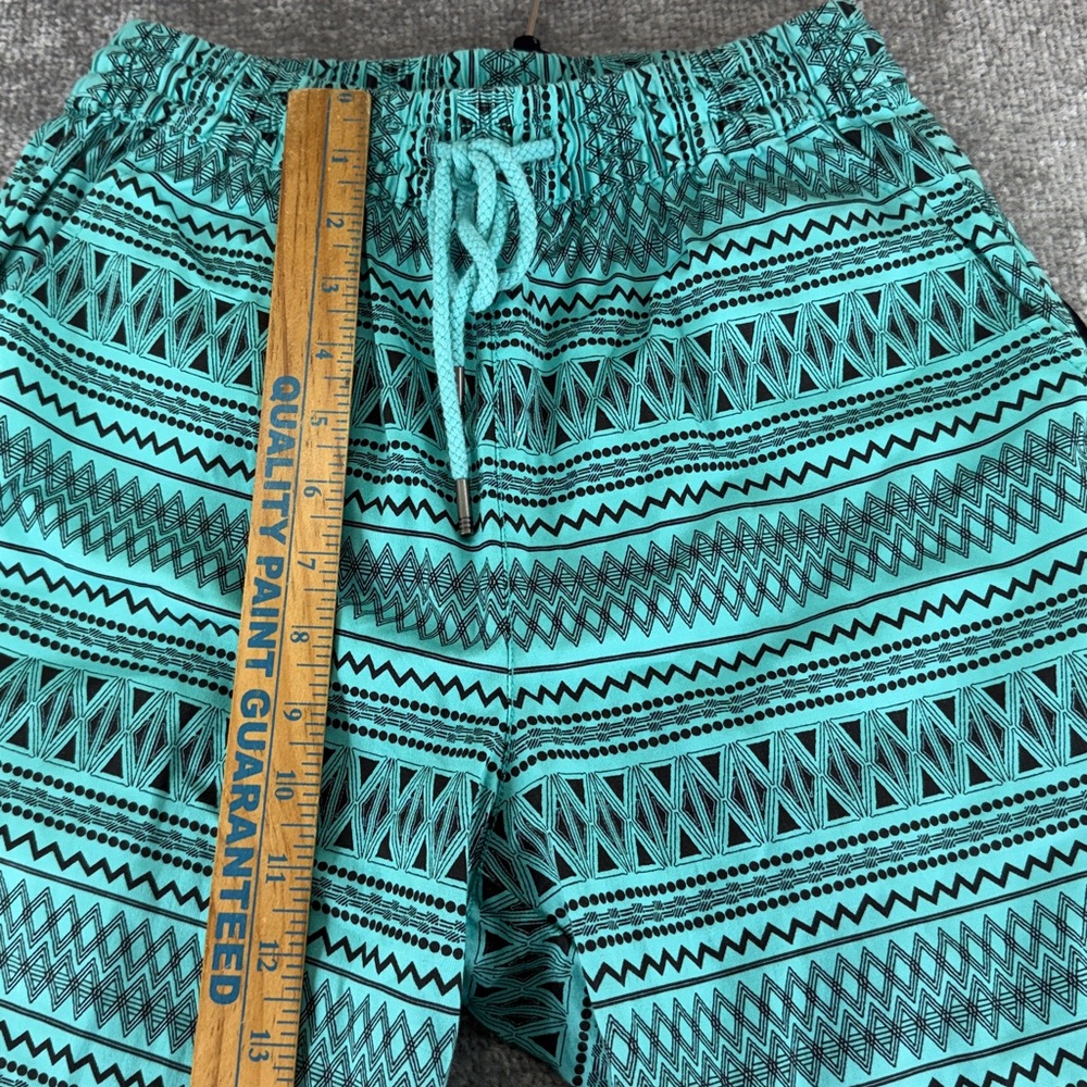 Titicaca Pull On Pants Teal Blue Patterned Joggers Womens M Mid Rise Straight - Picture 2 of 7